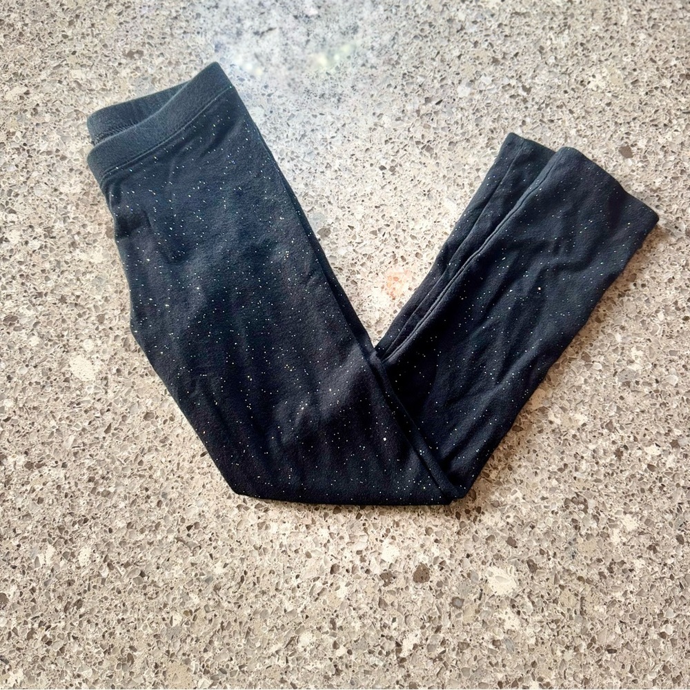 Cat & Jack Black Leggings with Glitter Accents
